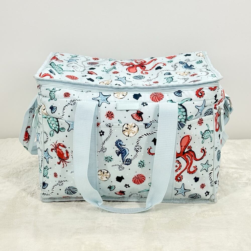 Vera Bradley Anchors Aweigh Away Large Insulated Cooler Beach Bag